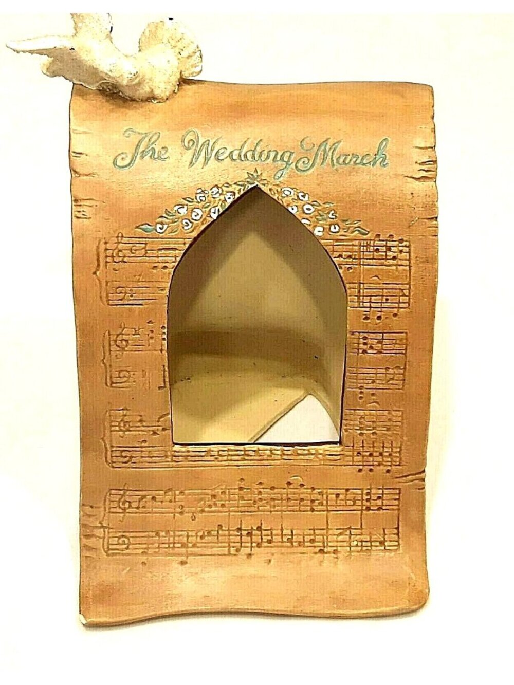 Vintage 80s Garry Sharpe Wedding March Decorative Arch Figurine Love Doves 8"